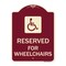Signmission Reserved for Wheelchairs W/ Graphic Heavy-Gauge Aluminum Sign, 24" x 18", BU-1824-23166 A-DES-BU-1824-23166 - alternate 1
